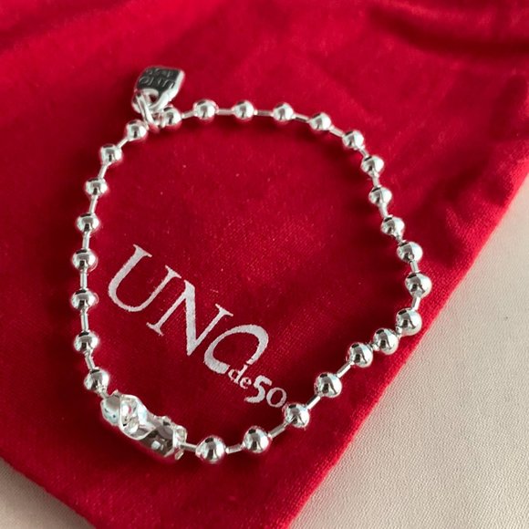 UNO de 50 EMOTIONS BRACELET Silver balls lucky charm - Picture 4 of 6